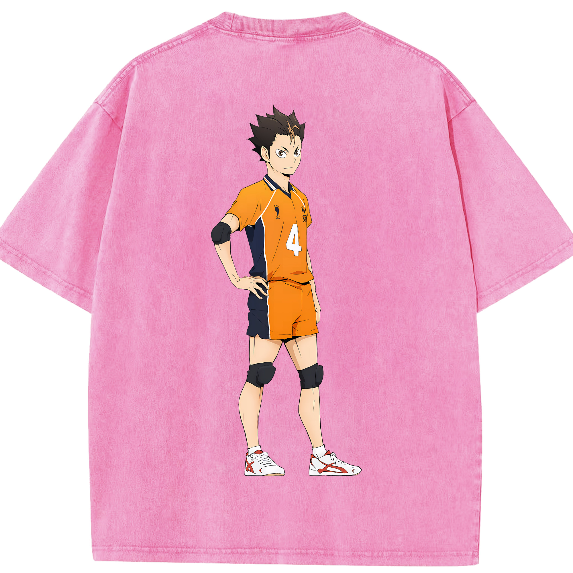（画像用） ハイキュー!! Haikyu!! 綿100% ヴィンテージ風 半袖Tシャツ（背面プリント）